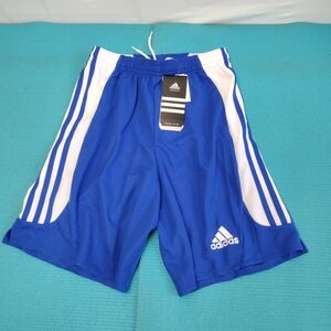 Adidas Climalite Youth Football Soccer Shorts Blue White Youth Size XL